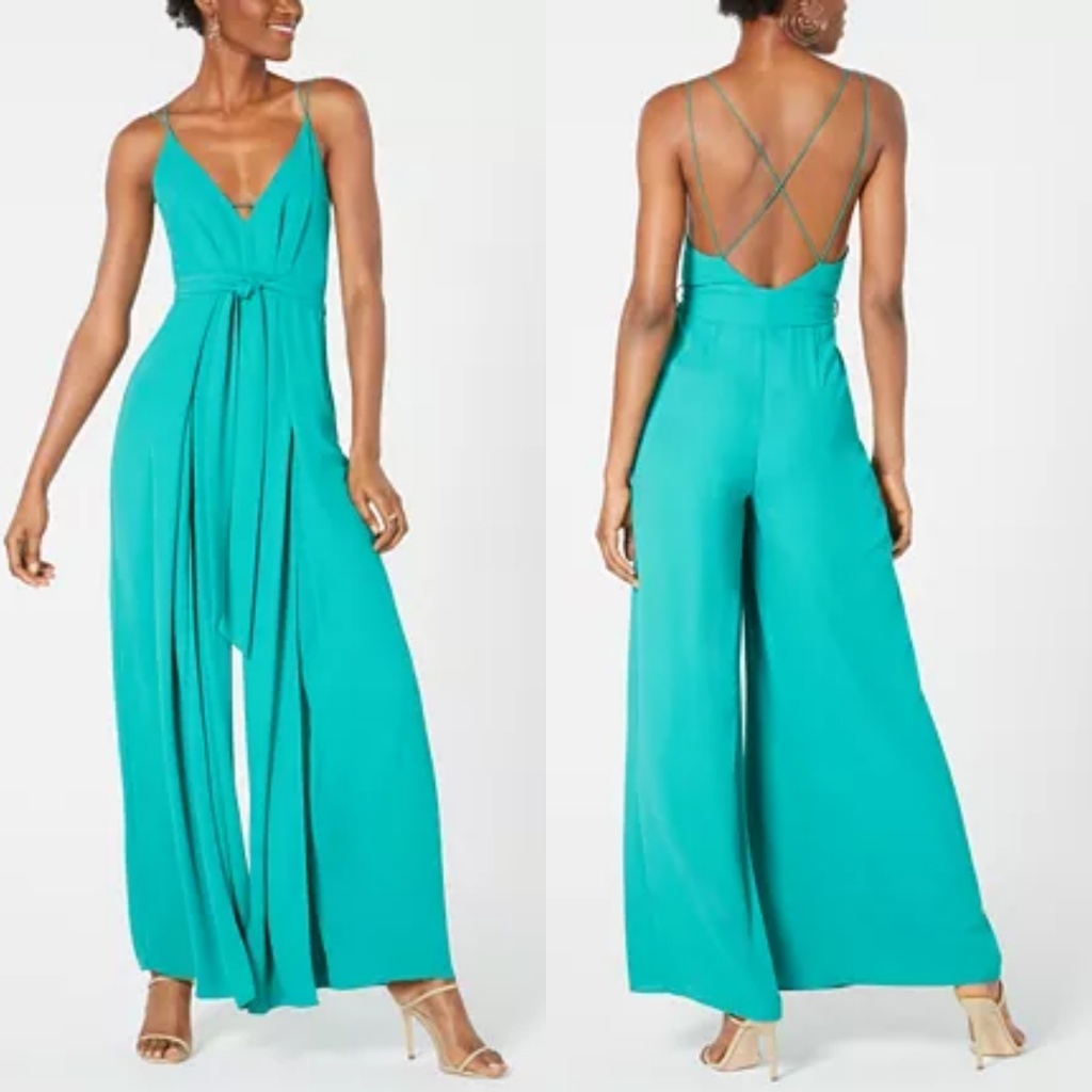Avec Les Filles Strappy Split Leg Jumpsuit